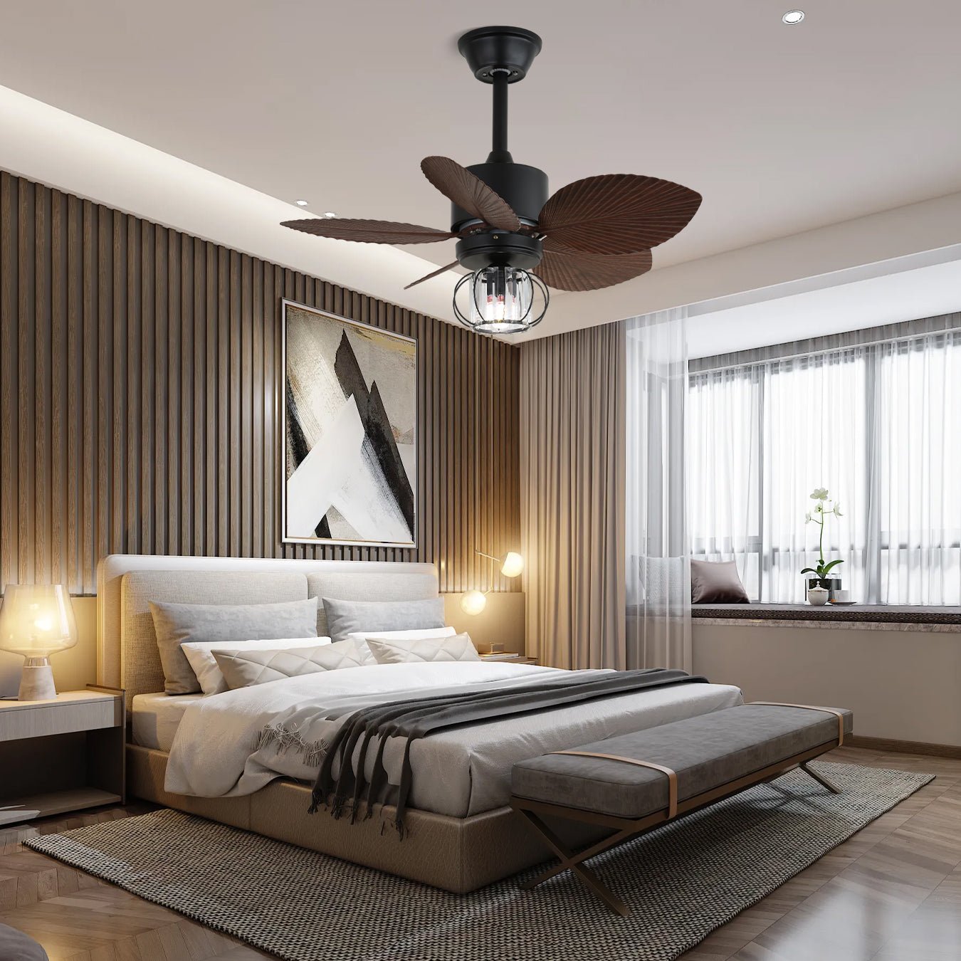 Primer plano del mando a distancia del Ventilador de Techo Industrial Caden