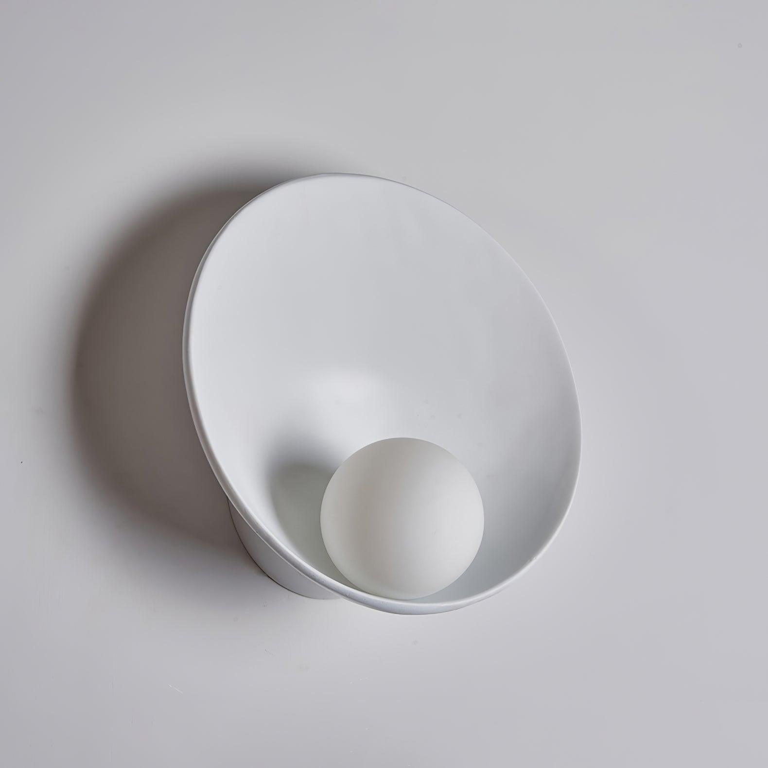 Wall Light Resin Cup Shade Metal Accent Minimalist Cozy - Letslighting