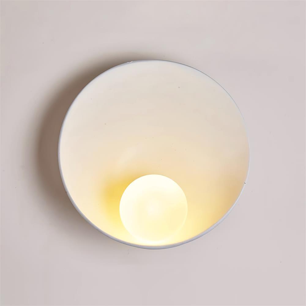 Wall Light Resin Cup Shade Metal Accent Minimalist Cozy - Letslighting