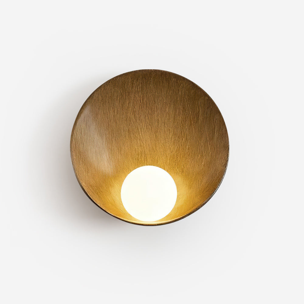 Wall Light Resin Cup Shade Metal Accent Minimalist Cozy - Letslighting