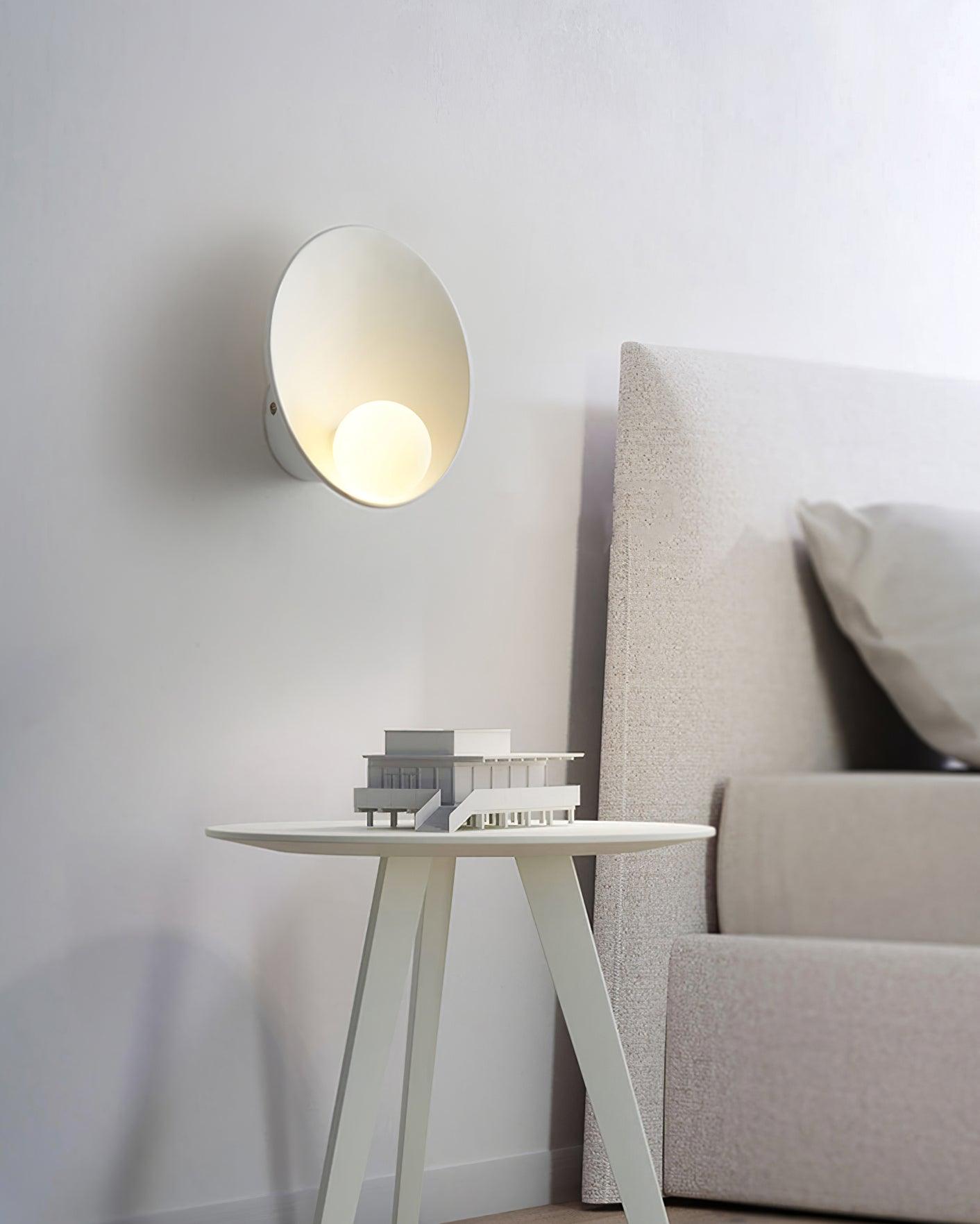 Wall Light Resin Cup Shade Metal Accent Minimalist Cozy - Letslighting