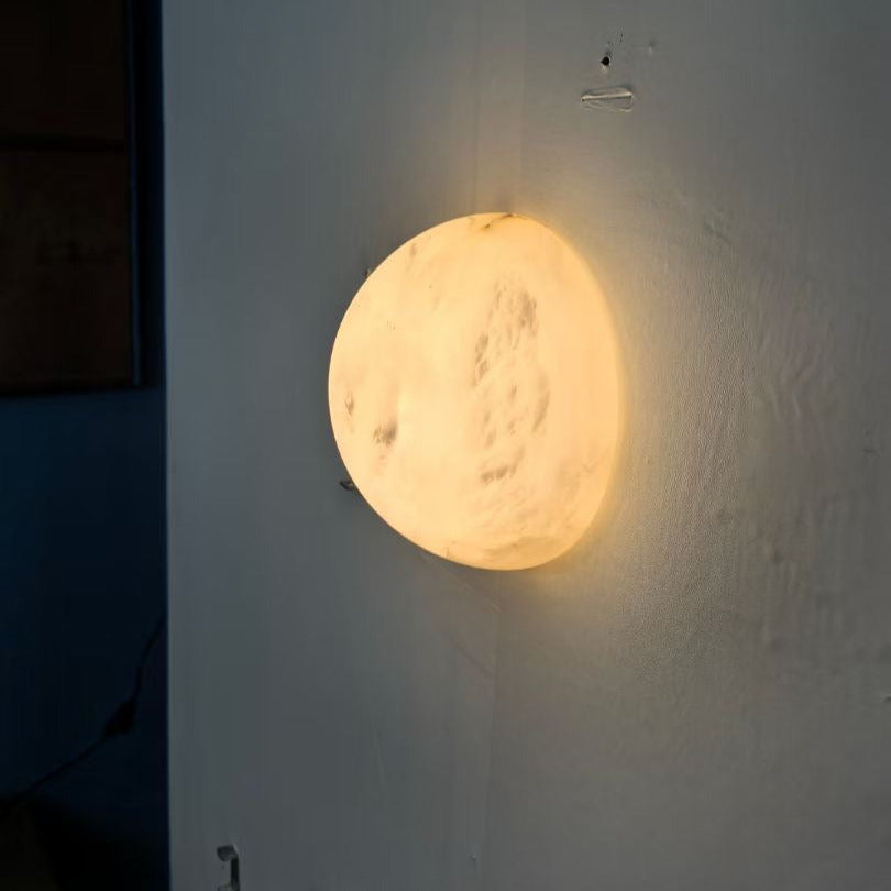 Kristy Lámpara de Pared Redonda Minimalista de Alabastro