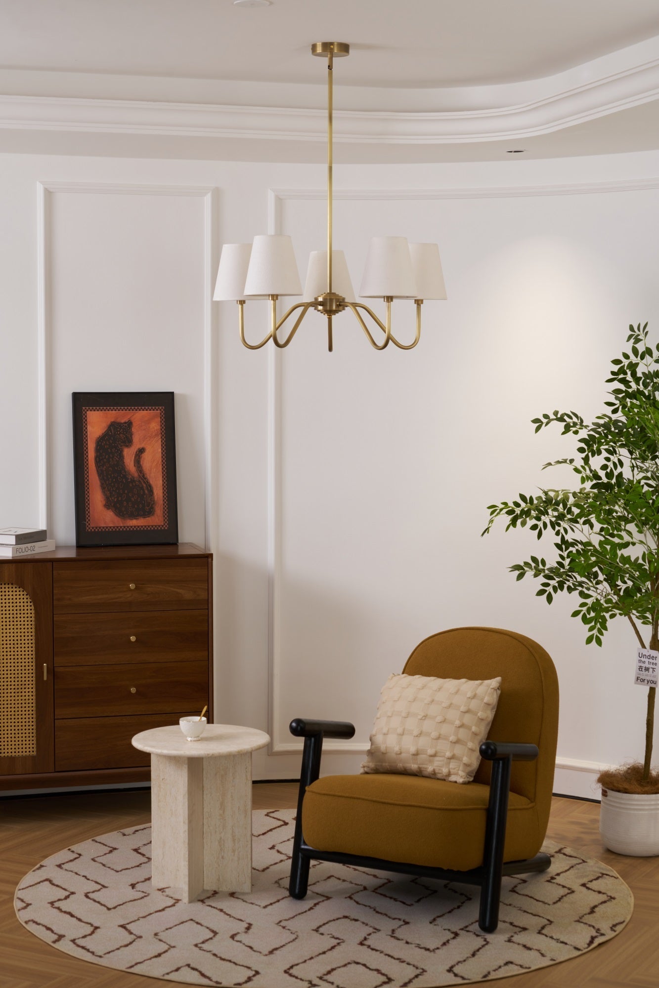 Opaluxe Brass Chandelier - Letslighting