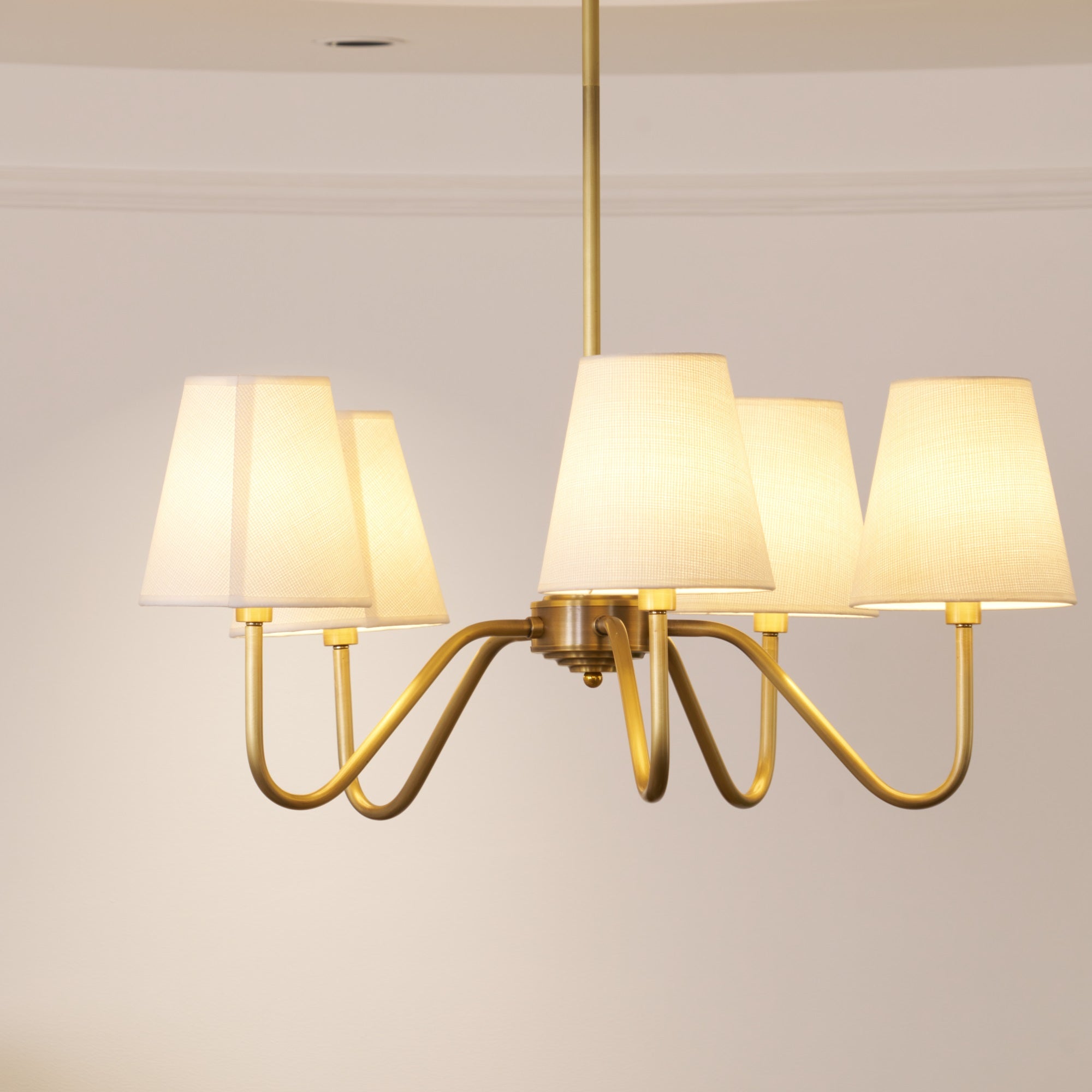 Opaluxe Brass Chandelier - Letslighting