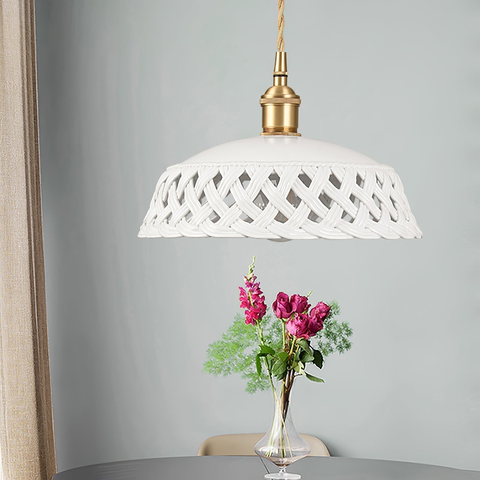 Openwork Ceramic Pendant Lamp - Letslighting