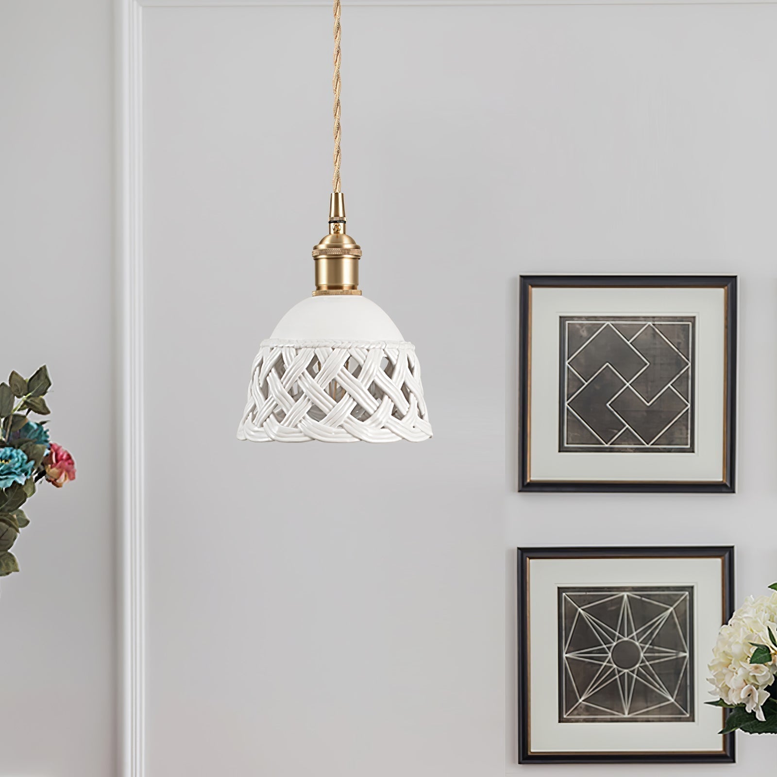 Openwork Ceramic Pendant Lamp - Letslighting