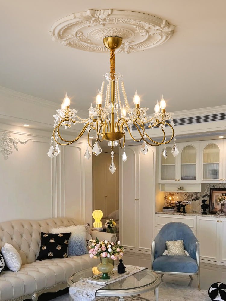 Opulent Pearl Crystal Chandelier - Letslighting