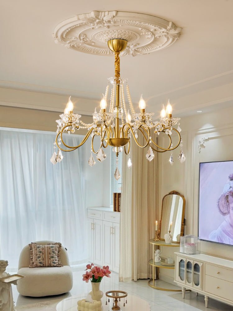 Opulent Pearl Crystal Chandelier - Letslighting