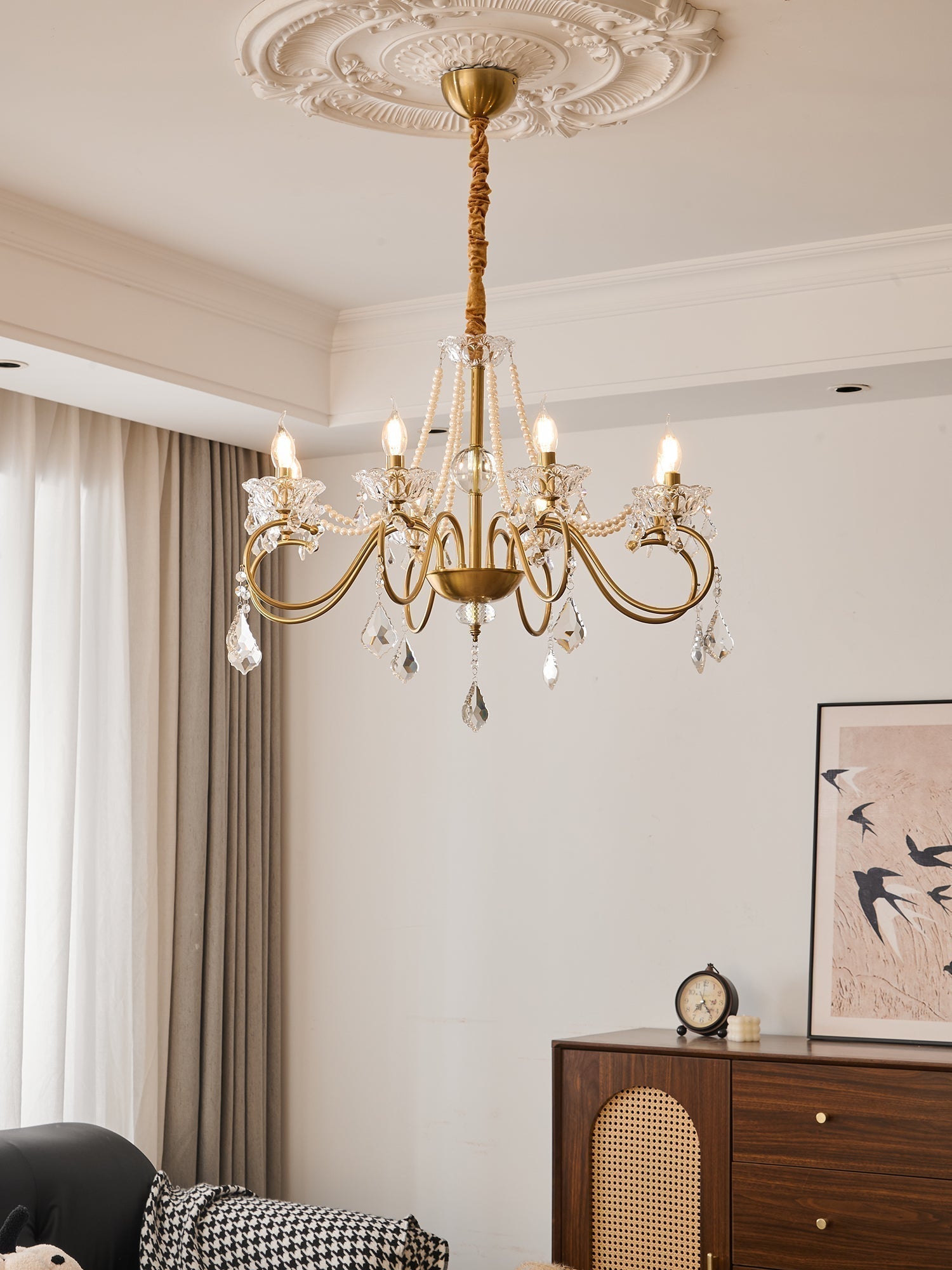 Opulent Pearl Crystal Chandelier - Letslighting