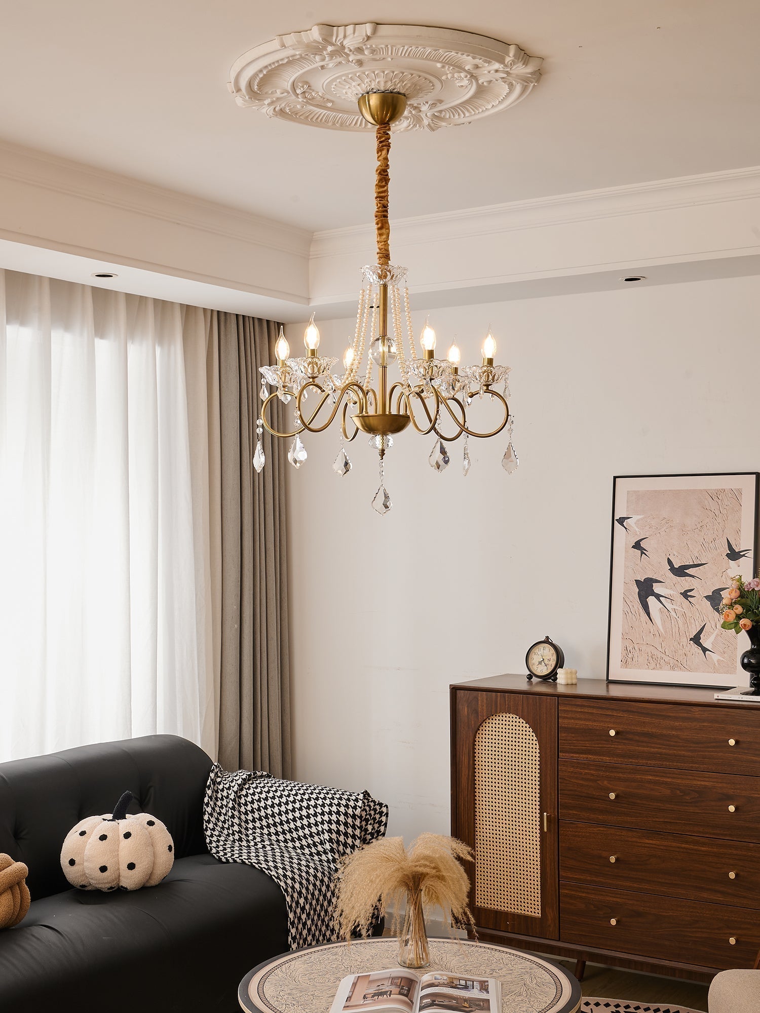 Opulent Pearl Crystal Chandelier - Letslighting