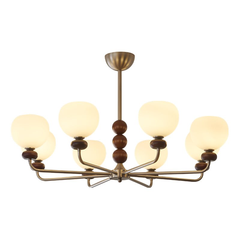 Orb Walnut Chandelier - Letslighting