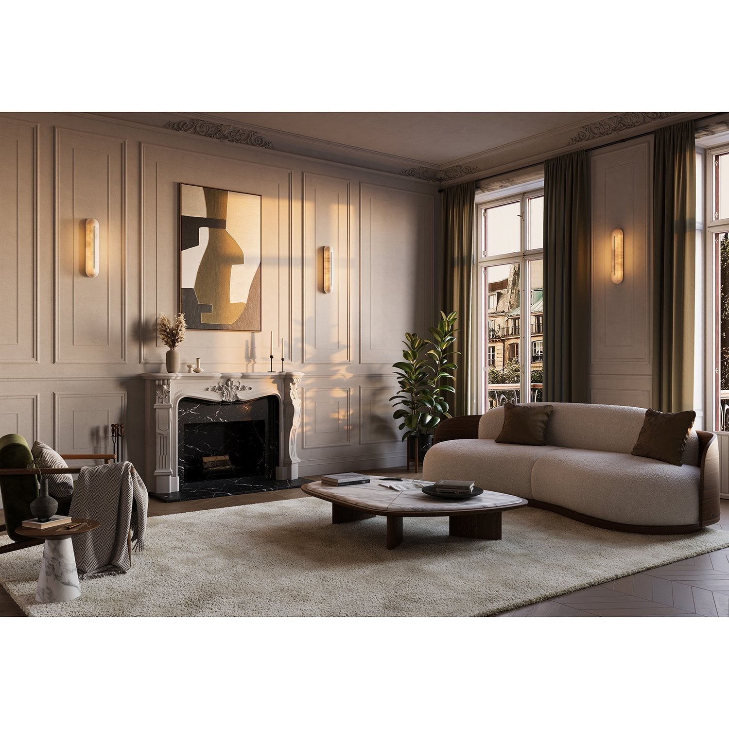 Armaryra Oblong Alabaster Wall Light - Letslighting