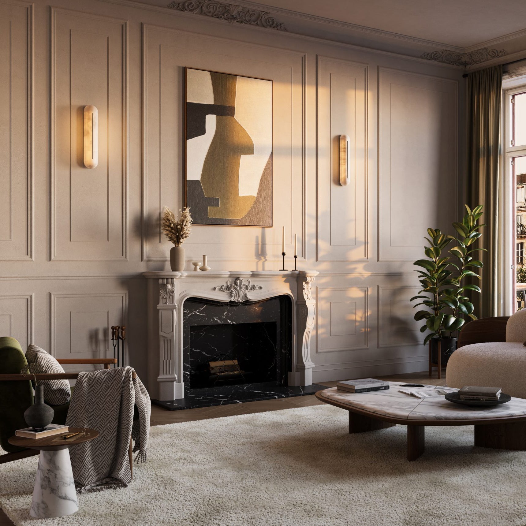 Armaryra Oblong Alabaster Wall Light - Letslighting