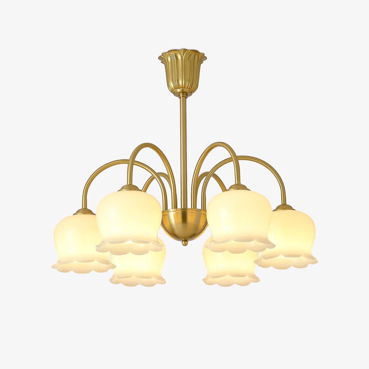 Orchids Brass Chandelier - Letslighting