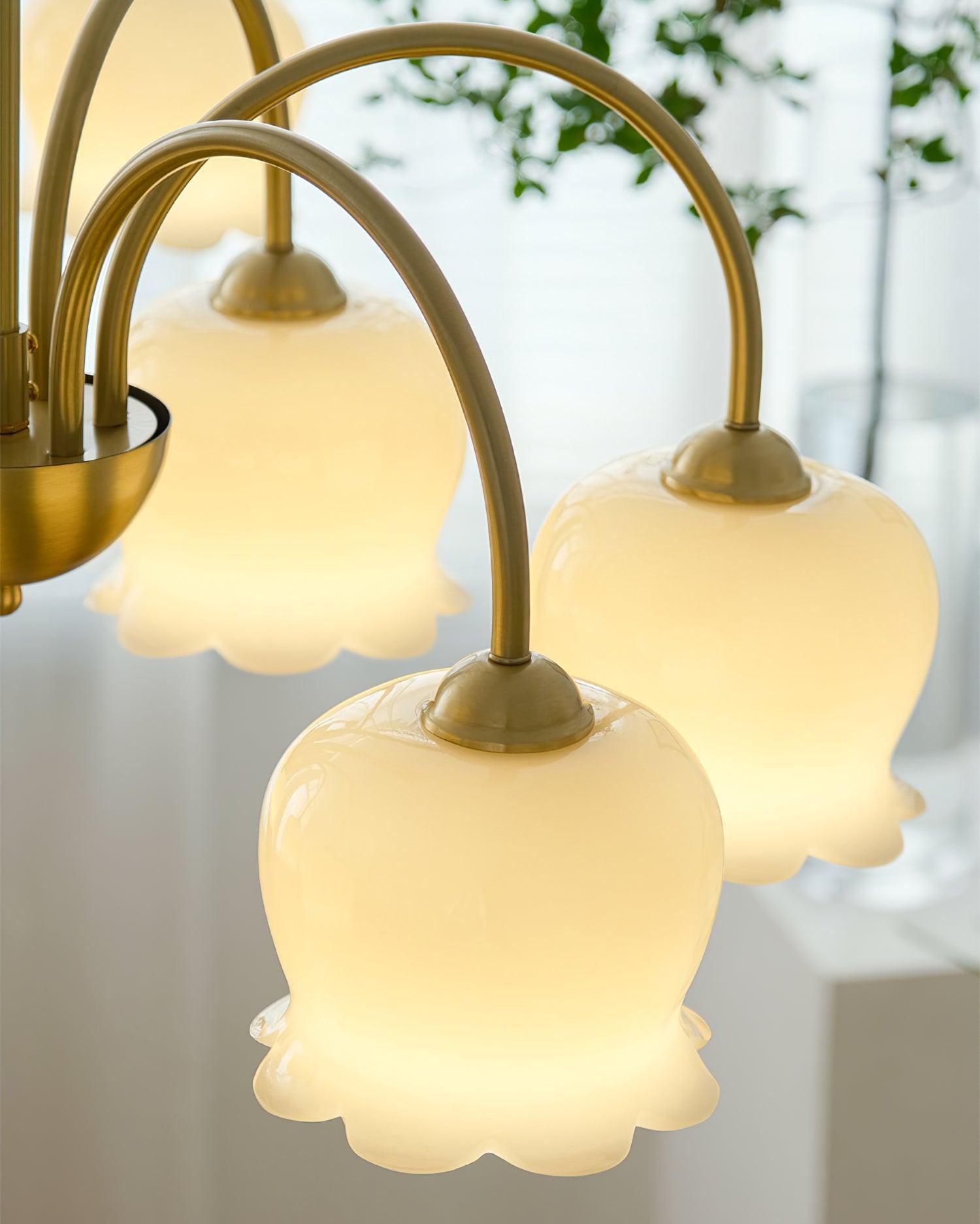 Orchids Brass Chandelier - Letslighting