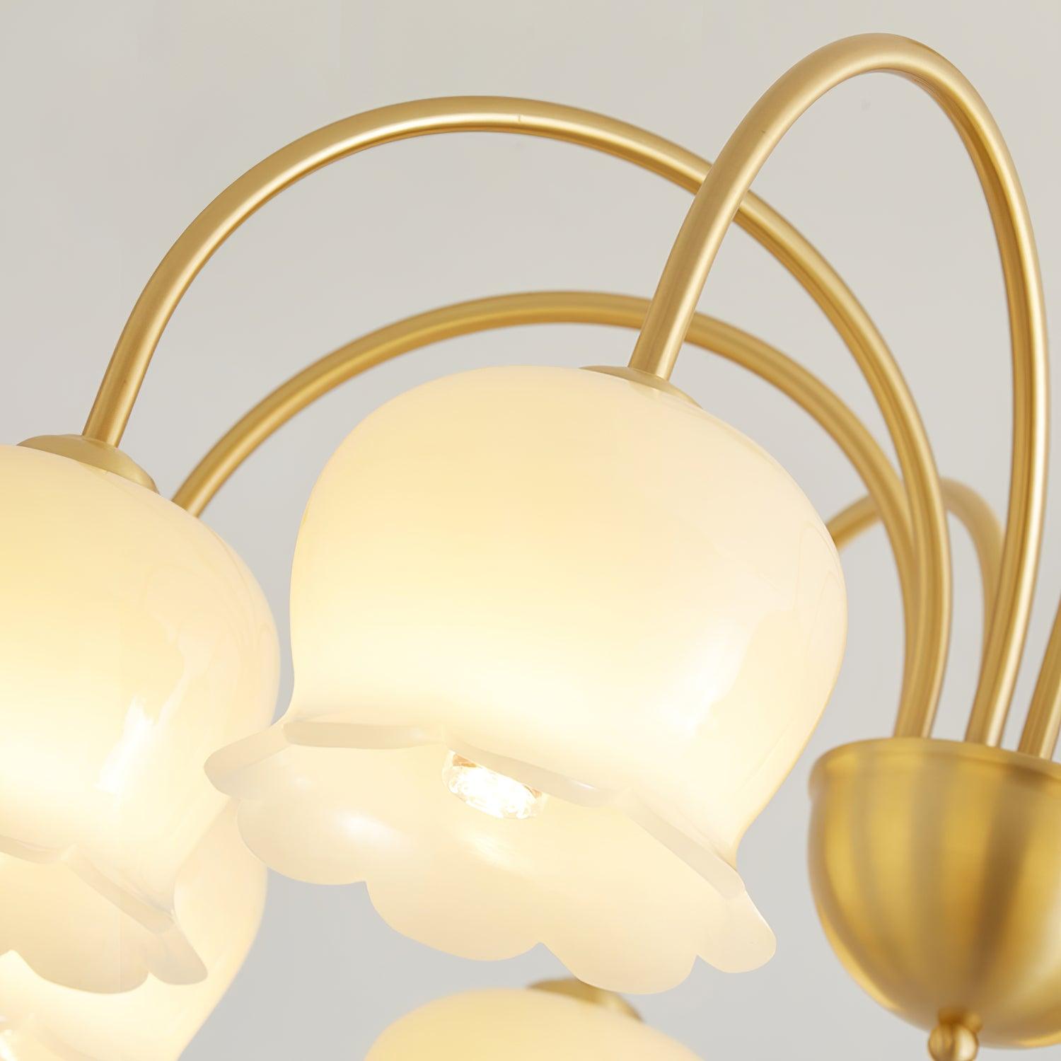 Orchids Brass Chandelier - Letslighting