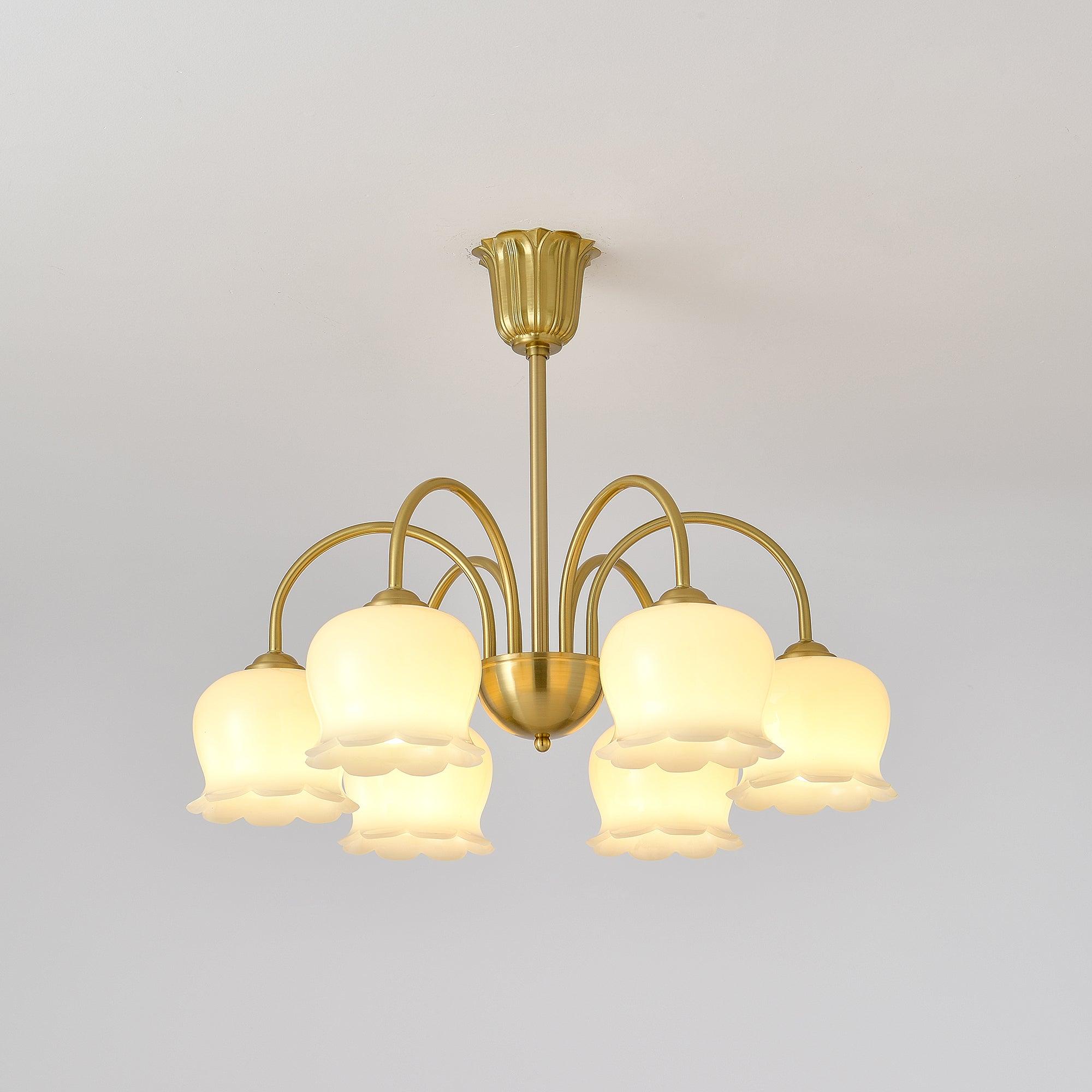 Orchids Brass Chandelier - Letslighting