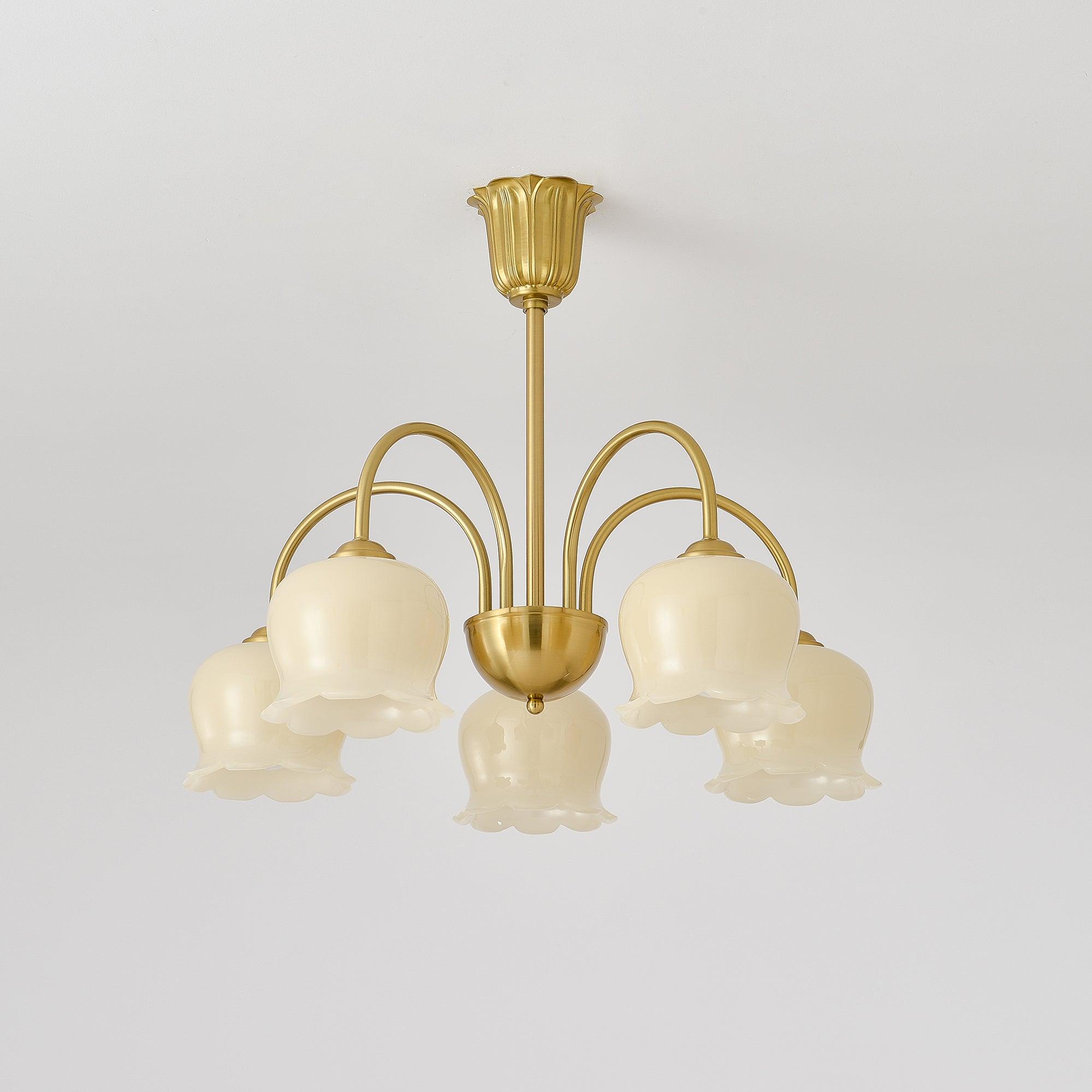 Orchids Brass Chandelier - Letslighting