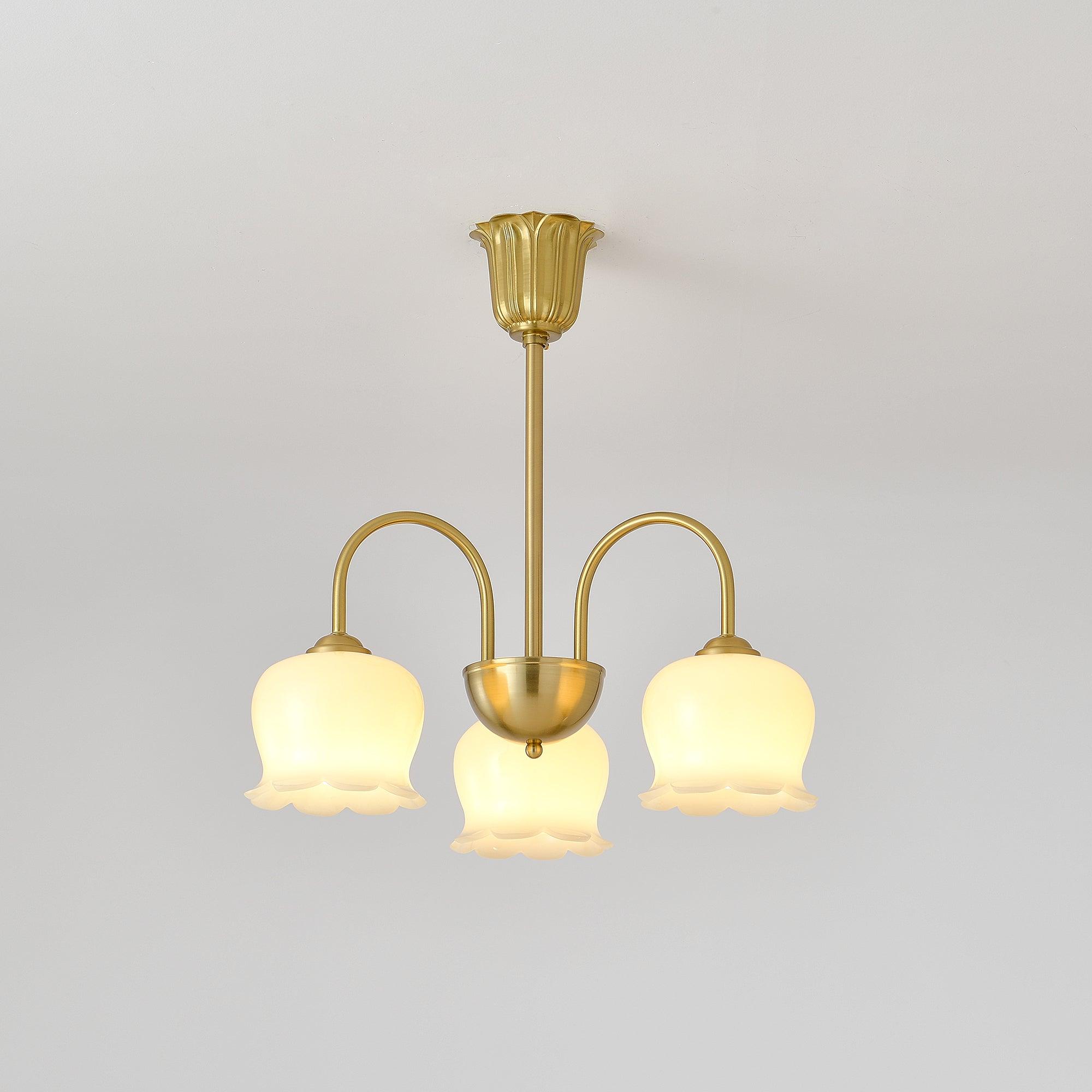 Orchids Brass Chandelier - Letslighting