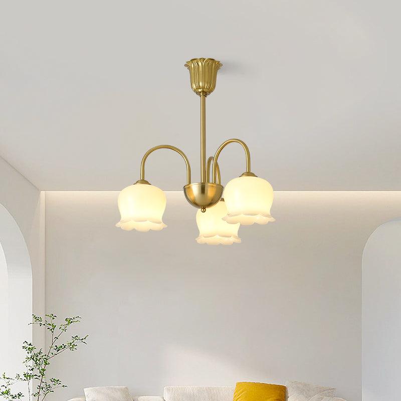 Orchids Brass Chandelier - Letslighting