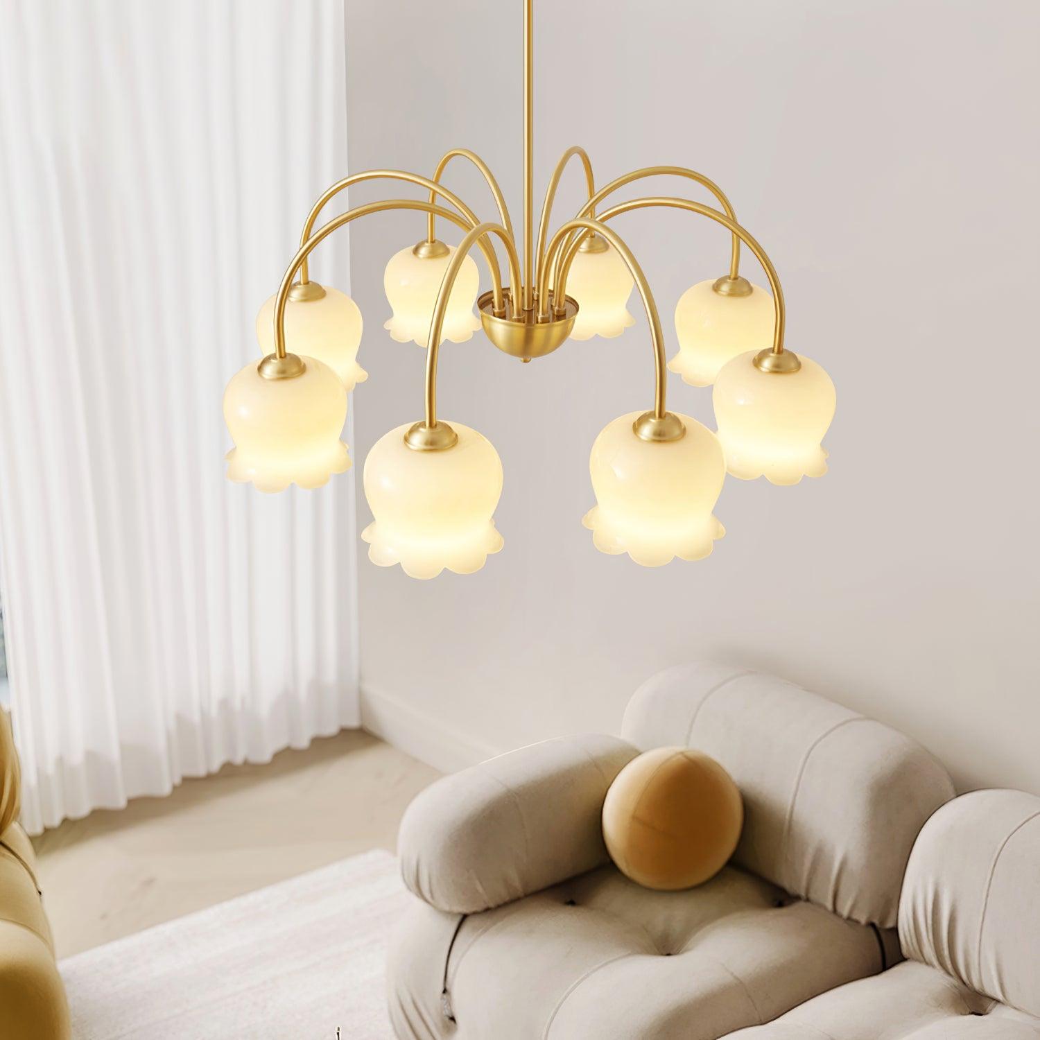 Orchids Brass Chandelier - Letslighting