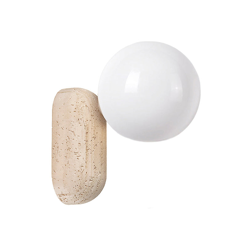 Colaeira Modern Minimalist Art Travertine Wall Lamp - Lamp Copper