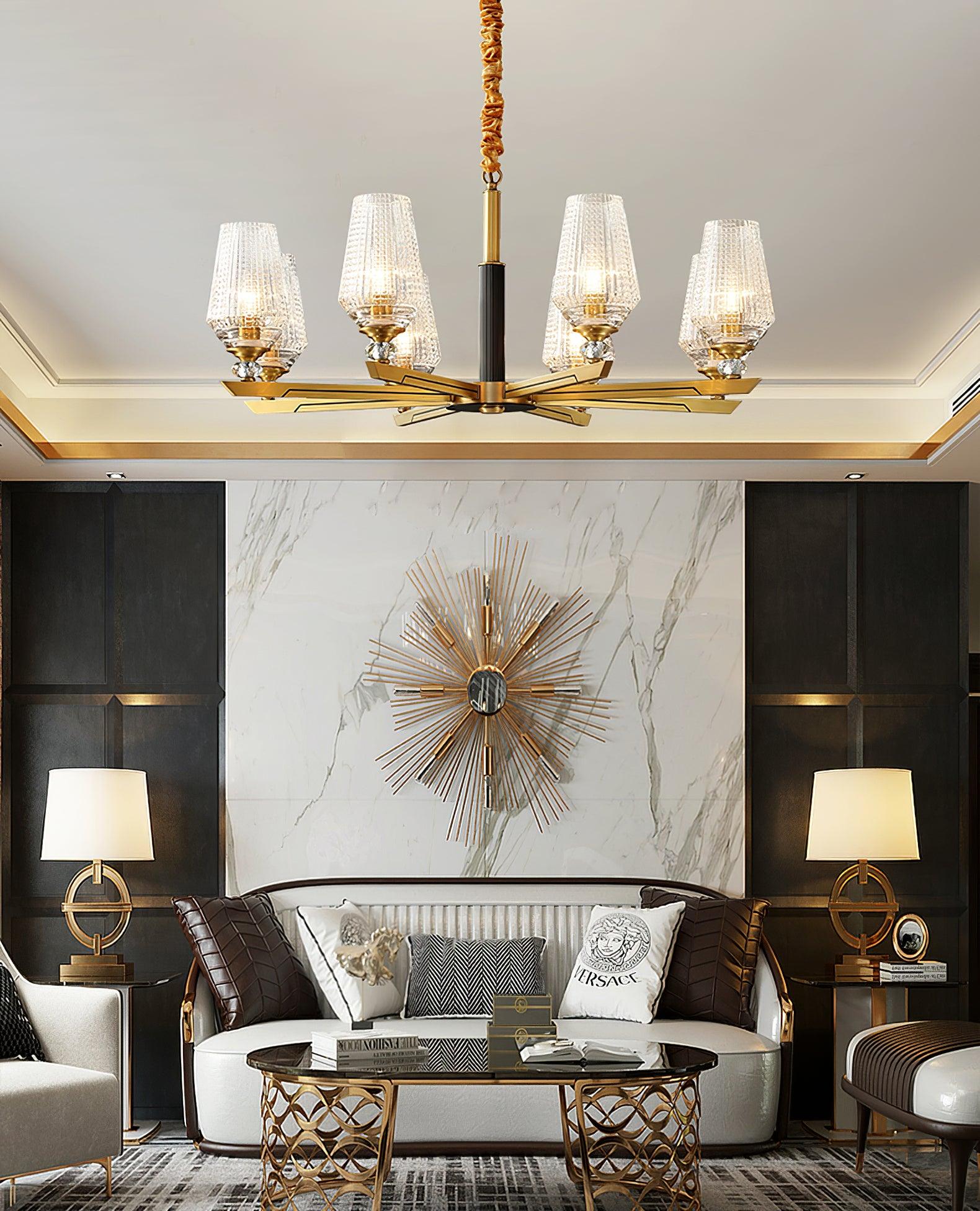 Orrefors Brass Chandelier - Letslighting