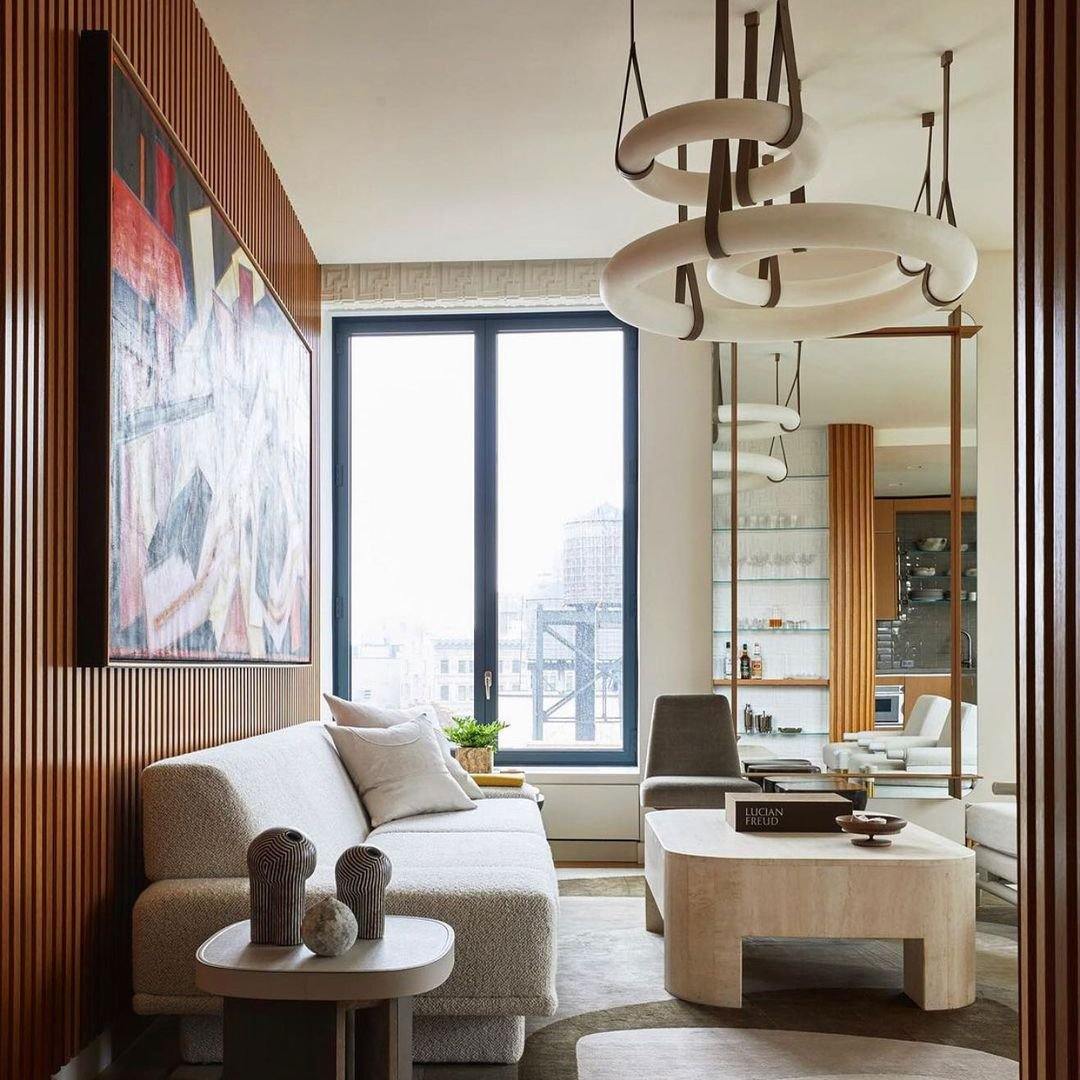 Culiris Modern Minimalist Brown Alabaster Chandelier - Lamp Copper