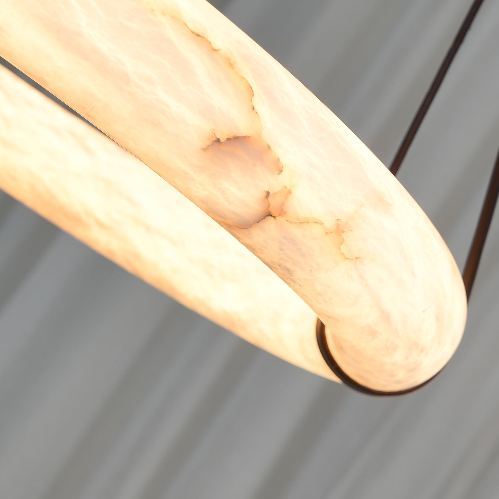 Culiris Modern Minimalist Brown Alabaster Chandelier - Lamp Copper