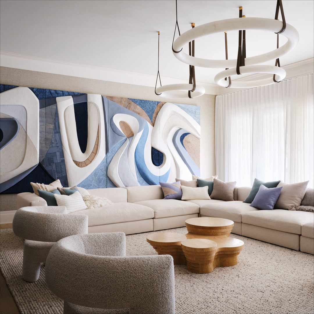 Culiris Modern Minimalist Brown Alabaster Chandelier - Lamp Copper