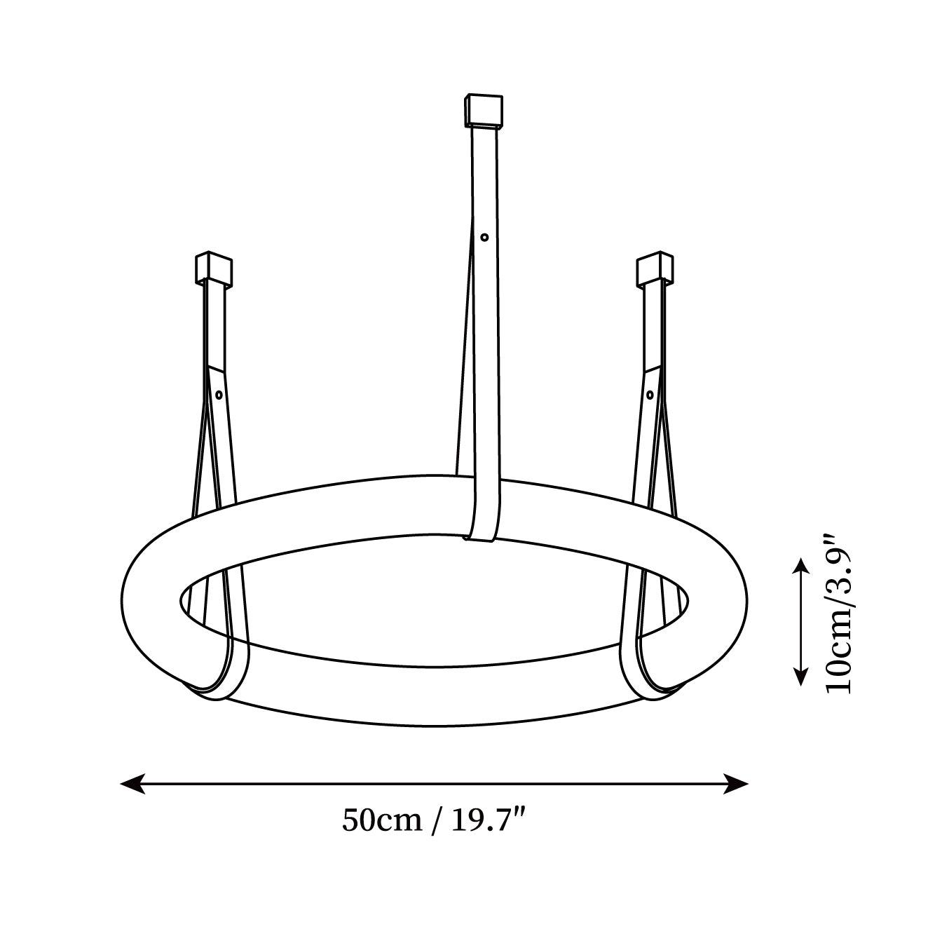 Étoile Pendant Light Chandelier Alabaster Ring Triple Leather - Letslighting