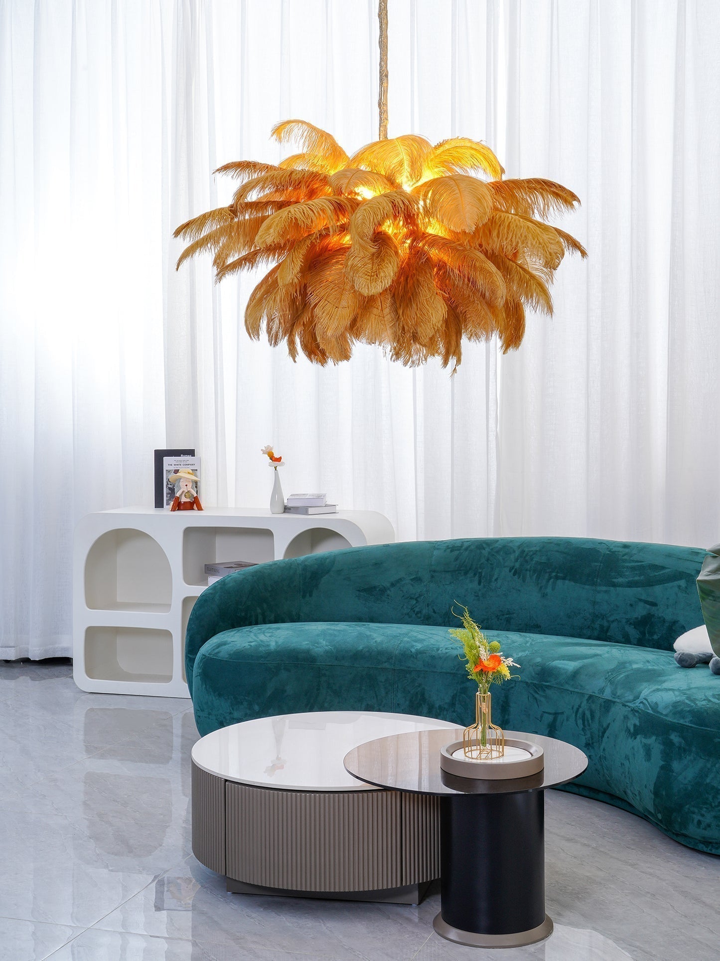 Ostrich Feather Chandelier - Letslighting