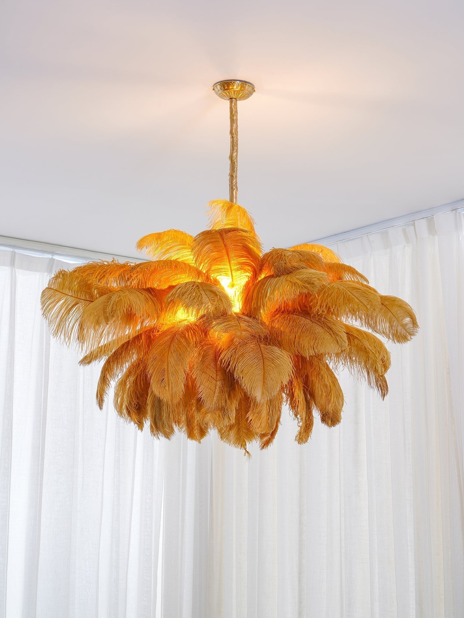 Ostrich Feather Chandelier - Letslighting