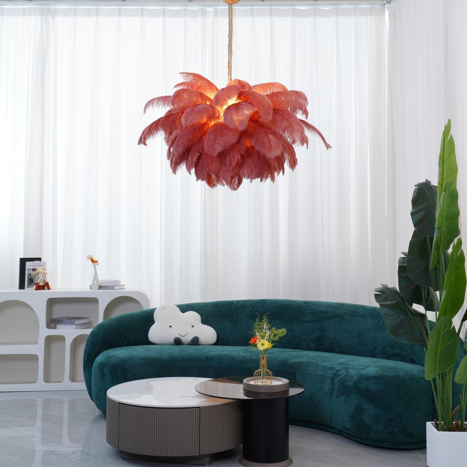 Ostrich Feather Chandelier - Letslighting