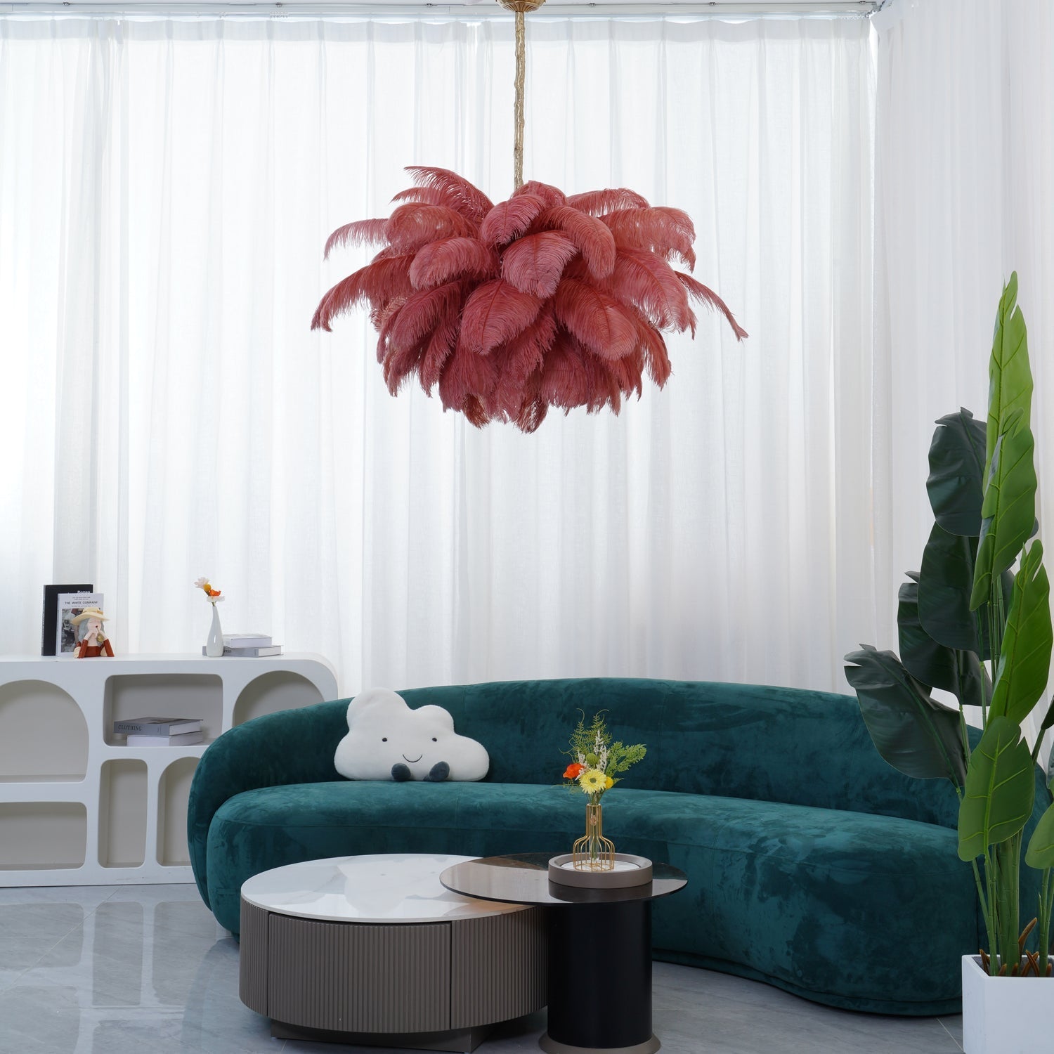 Ostrich Feather Chandelier - Letslighting