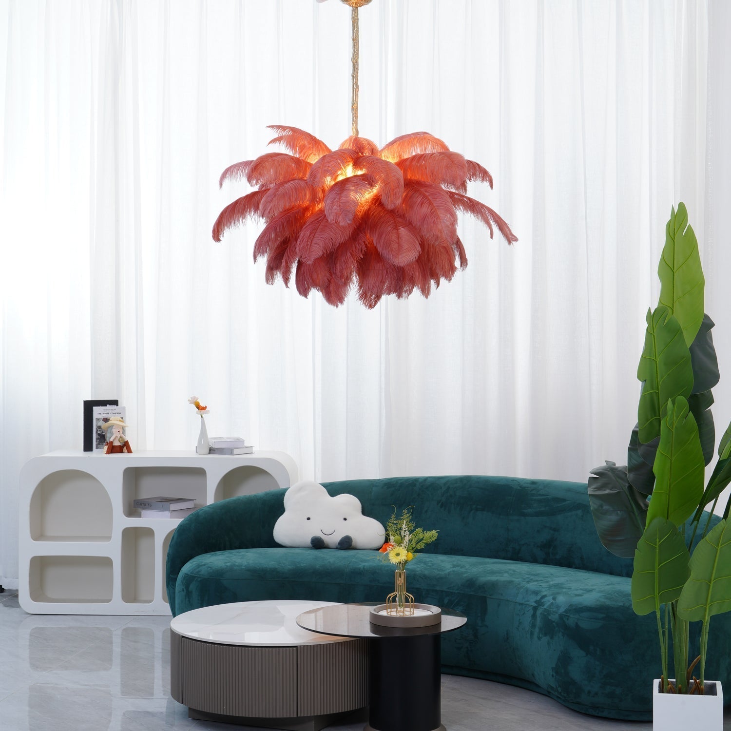 Ostrich Feather Chandelier - Letslighting