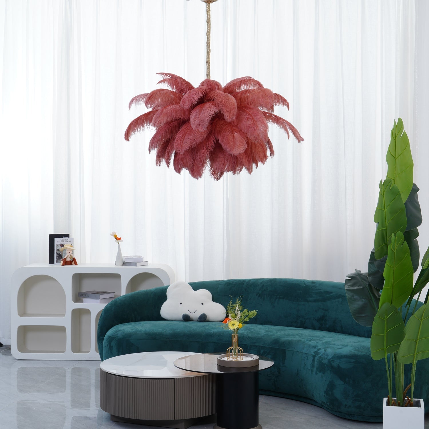 Ostrich Feather Chandelier - Letslighting