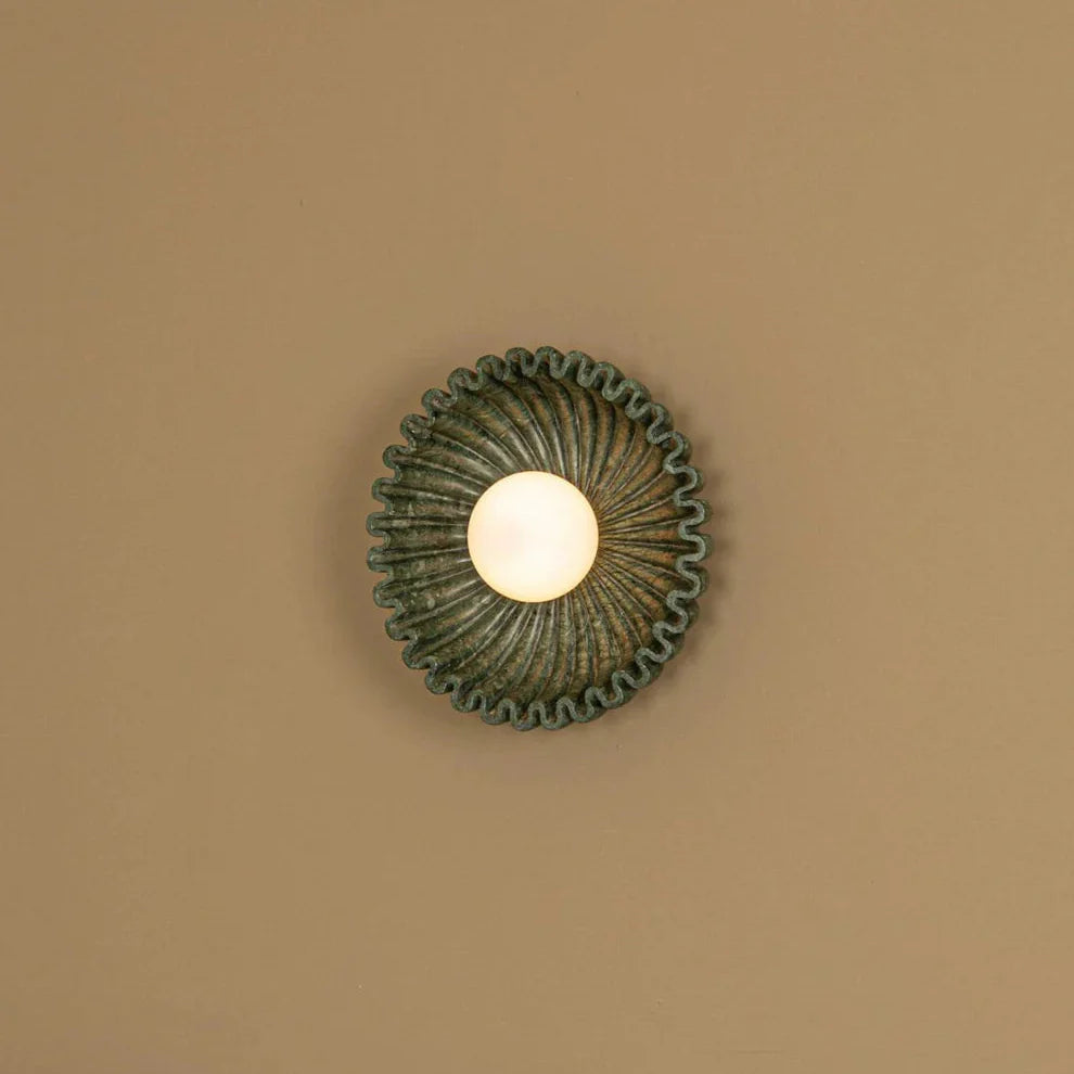 Skyler Unusual Round Marble Glass Wall Lamp