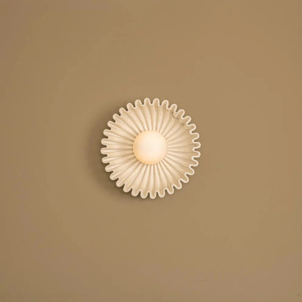 Skyler Unusual Round Marble Glass Wall Lamp