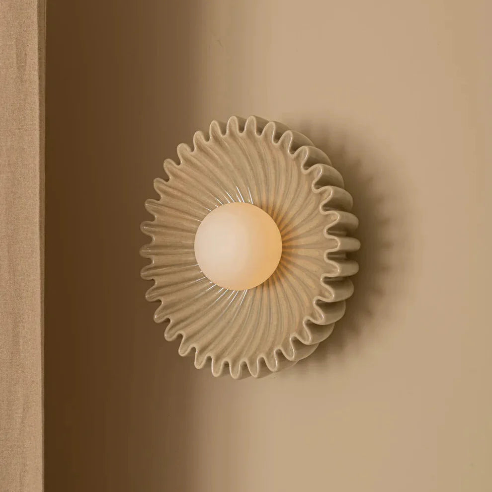 Skyler Unusual Round Marble Glass Wall Lamp