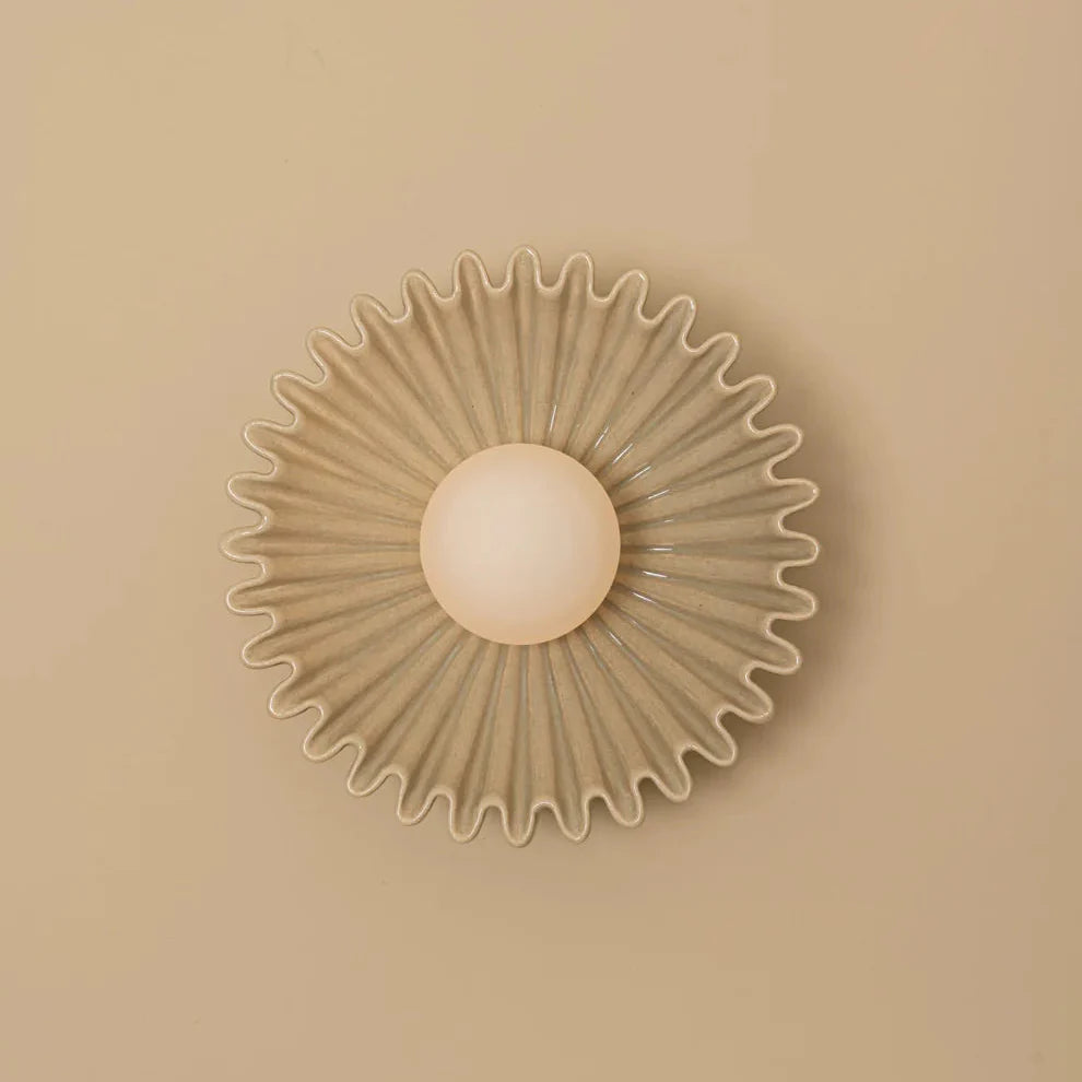 Skyler Unusual Round Marble Glass Wall Lamp