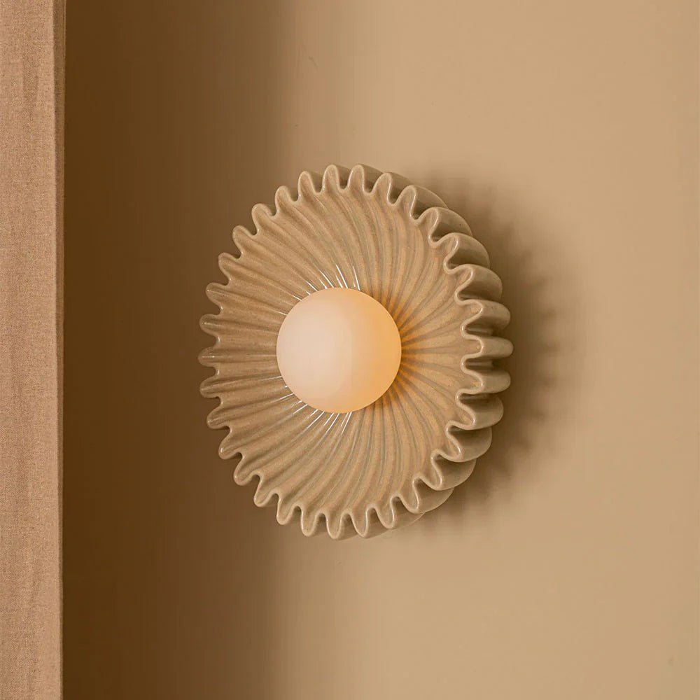 Skyler Unusual Round Marble Glass Wall Lamp