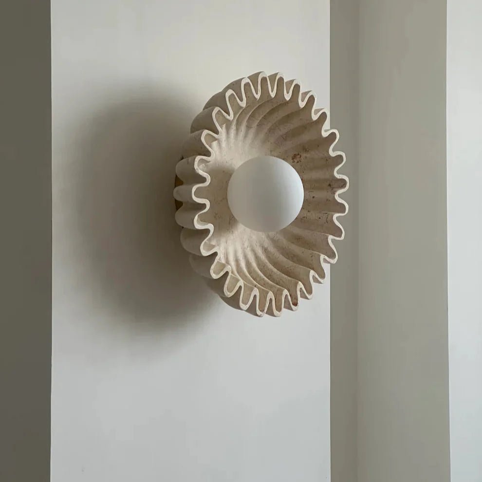 Skyler Unusual Round Marble Glass Wall Lamp