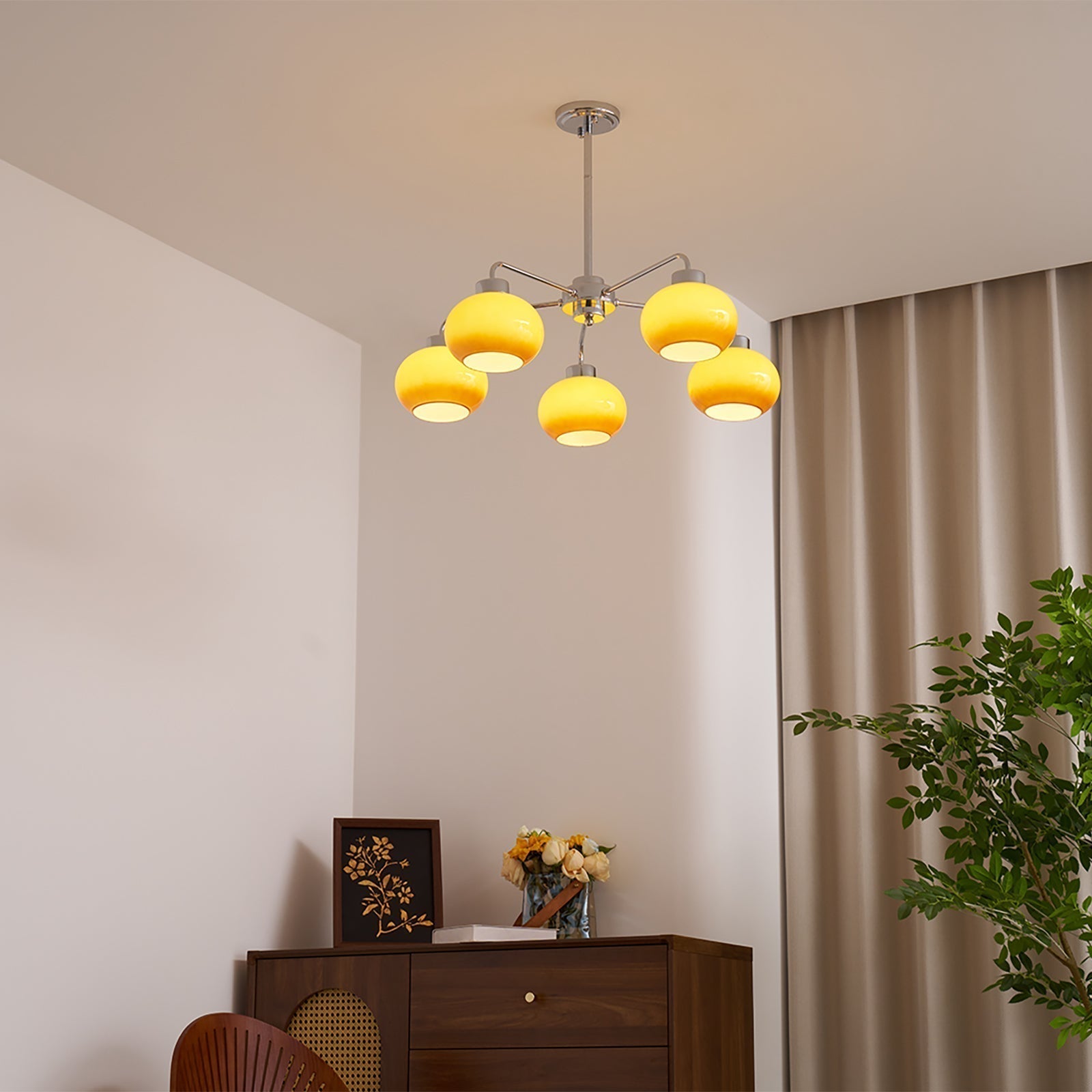 Oval Persimmon Chandelier - Letslighting