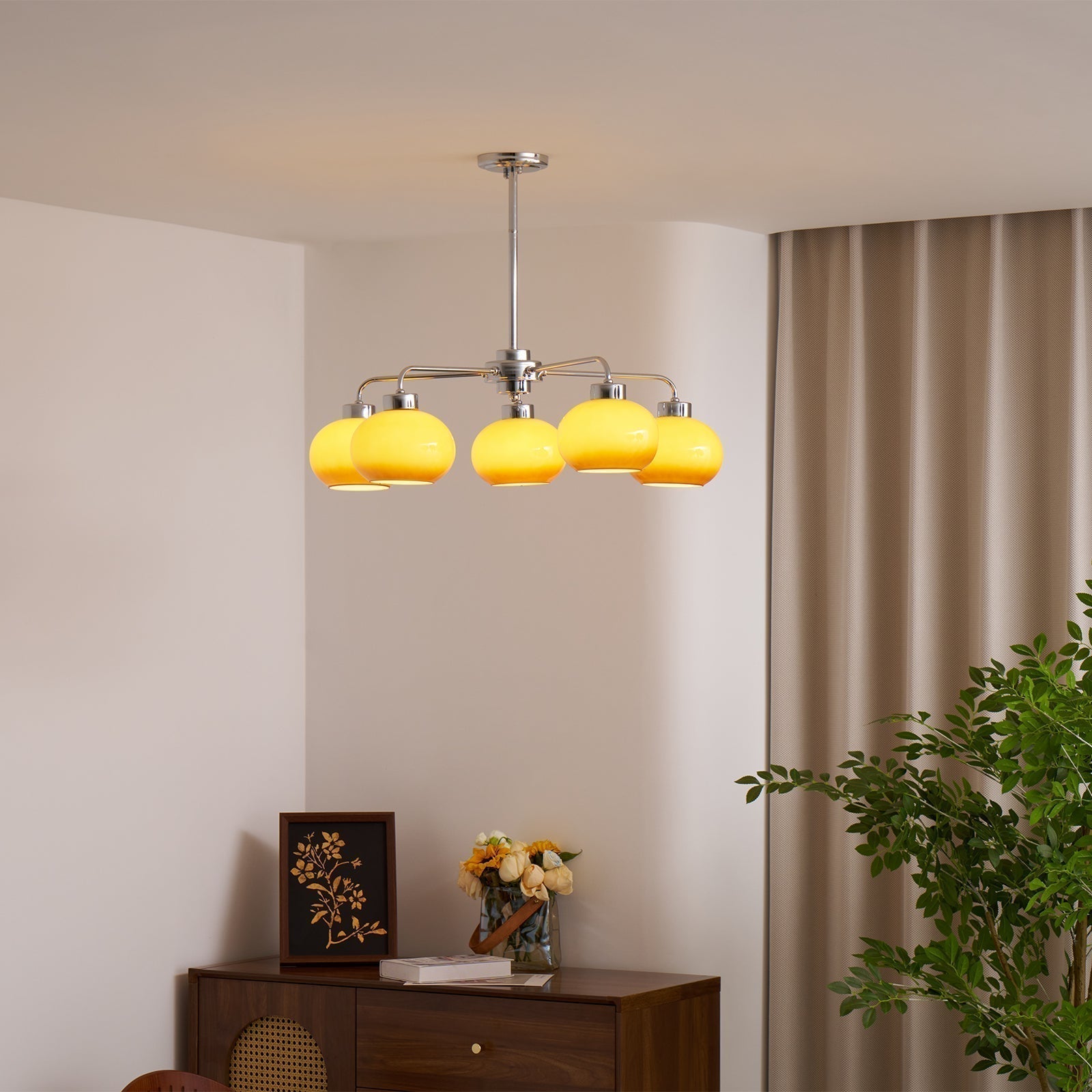 Oval Persimmon Chandelier - Letslighting