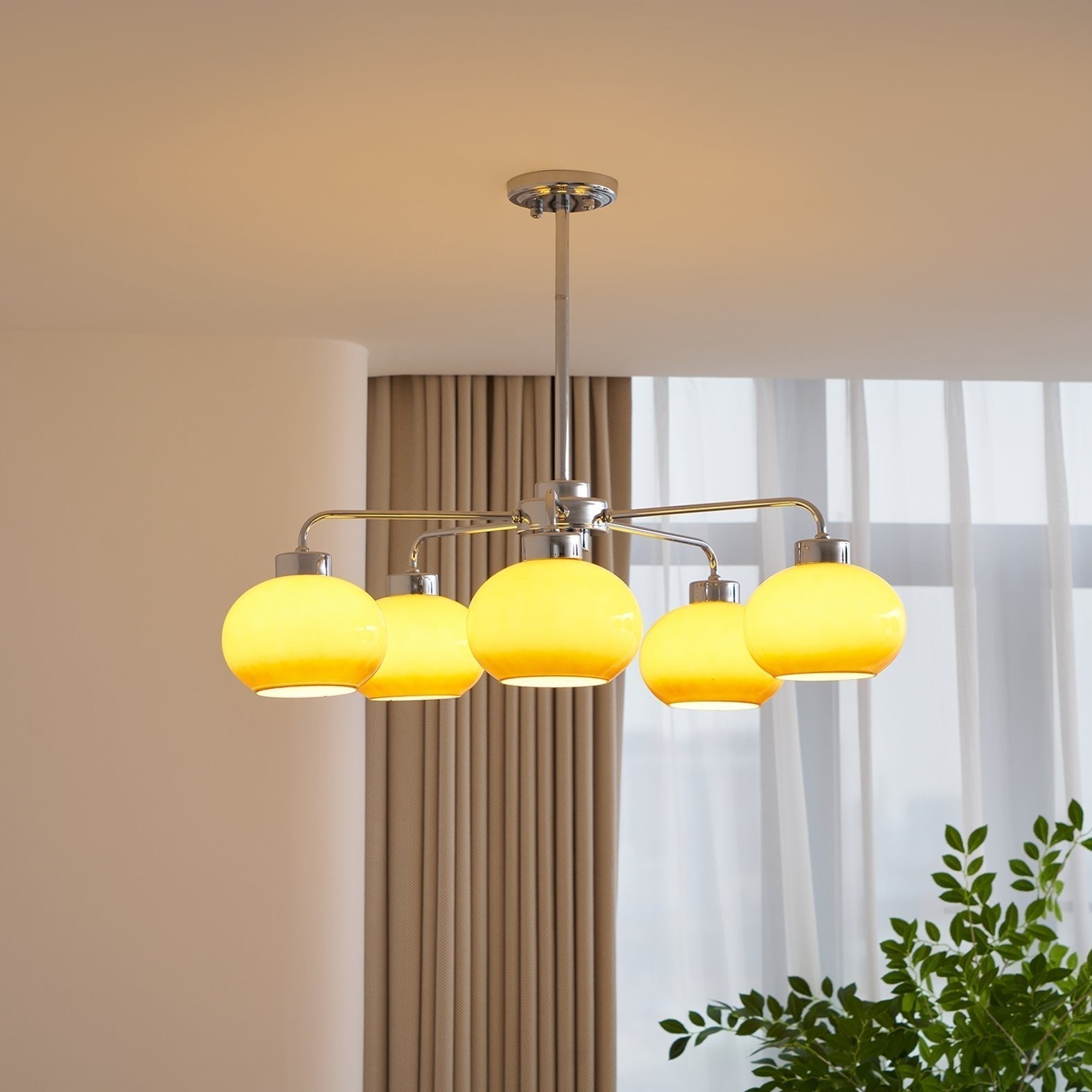 Oval Persimmon Chandelier - Letslighting