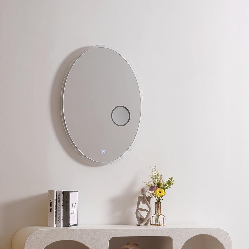 Ovariel Oval Mirror Metal Plastic Wall Light - Letslighting