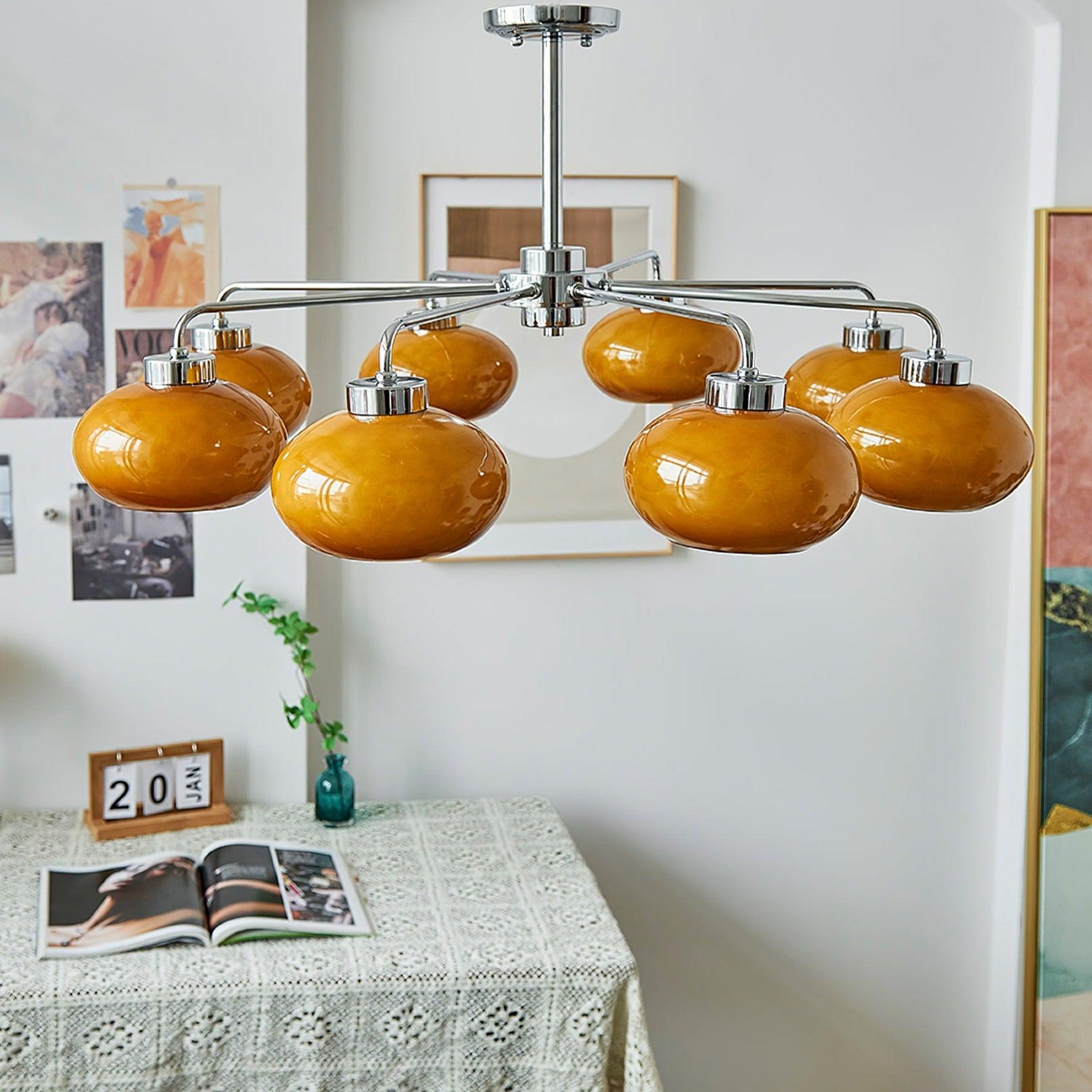 Oval Persimmon Chandelier - Letslighting