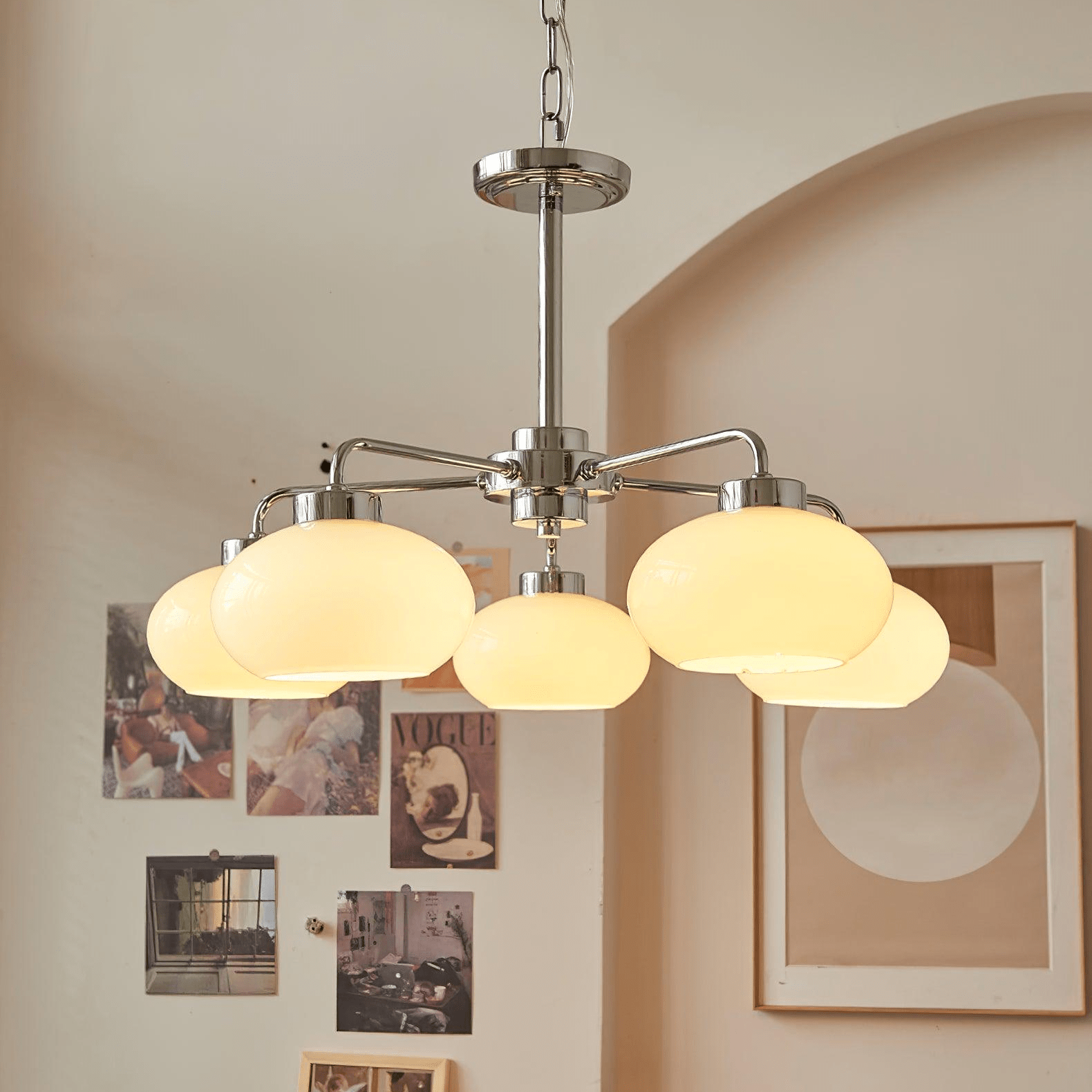 Oval Persimmon Chandelier - Letslighting