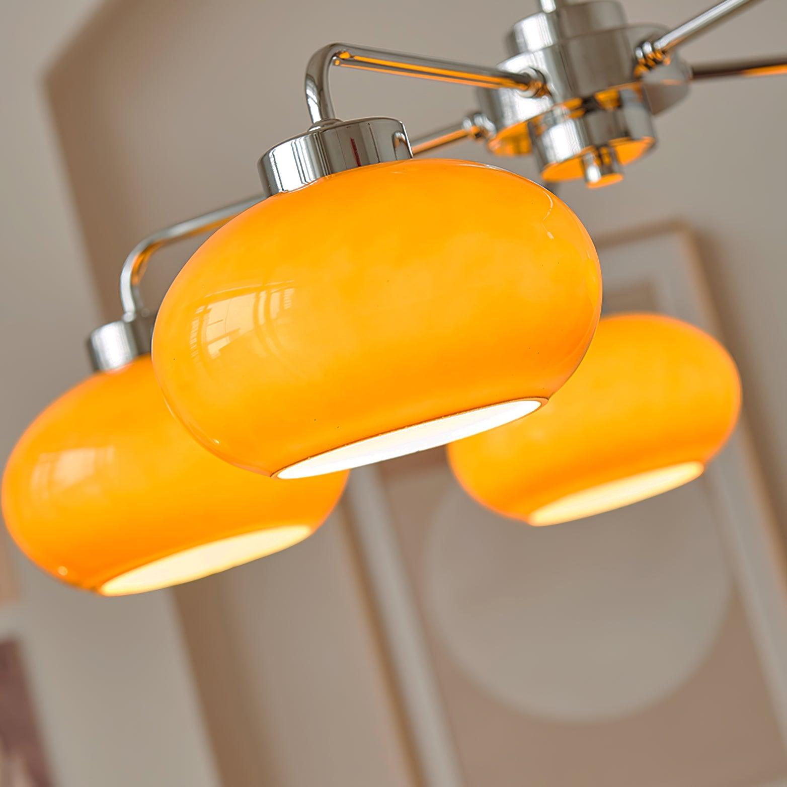 Oval Persimmon Chandelier - Letslighting